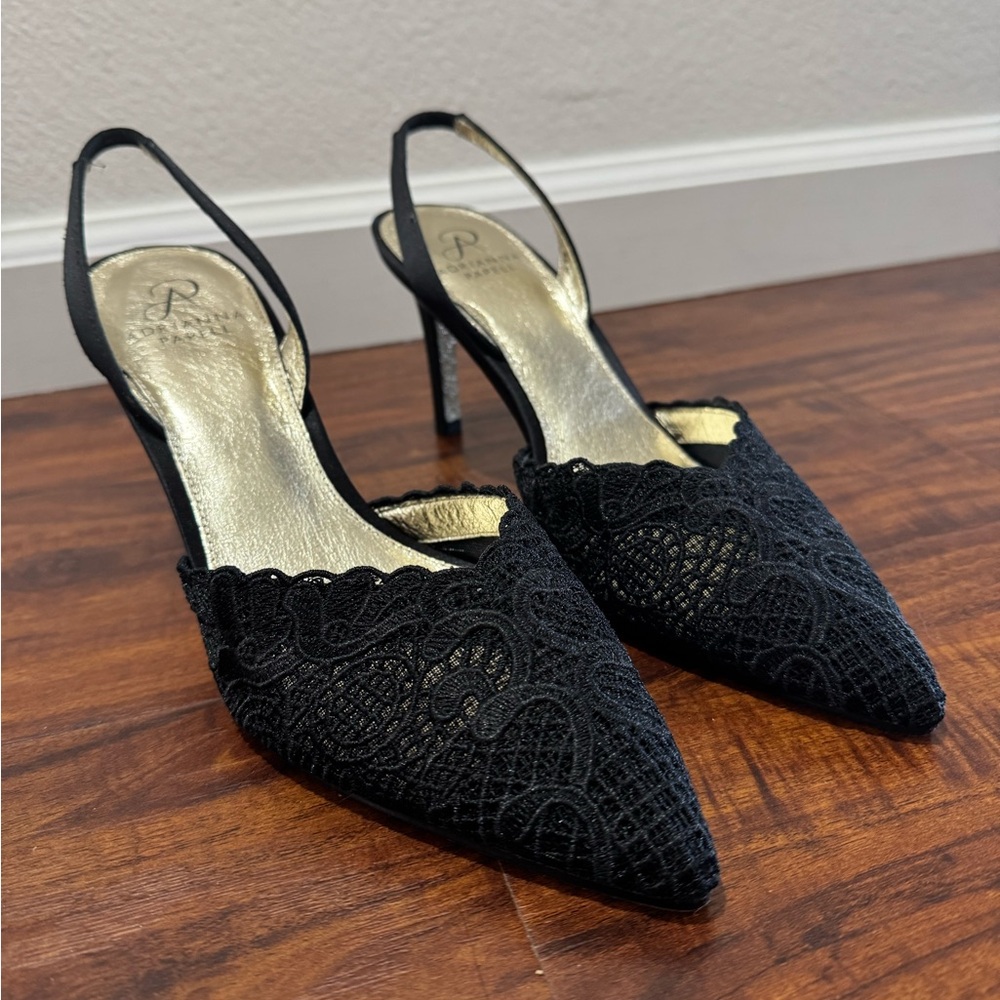 Adrianna Papell Hallie lace slingback pumps